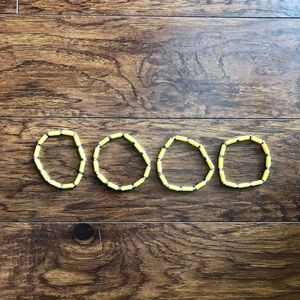 Set of 4 Yellow Bracelets